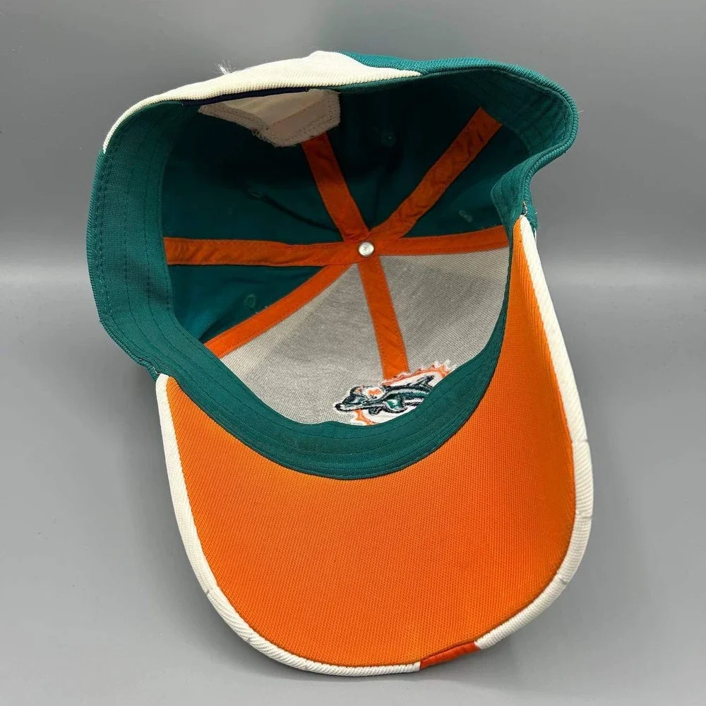 Vintage Miami‎ Dolphins Hat Men Embroidered NFL Reebok Strap Back Cap